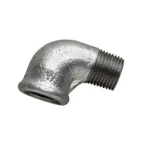 Galvanised Malleable Iron Male / Female 90° Elbow - 0