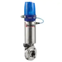 Inoxpa 4800 Hygienic Butterfly Valve with Pneumatic Actuator and C Top - 0