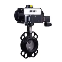 Pneumatic Actuated Economy Wafer Pattern Butterfly Valve - 1