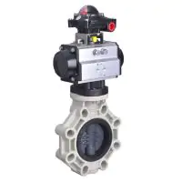 Pneumatic Actuated Industrial PVC Plastic Butterfly Valve - 2