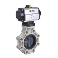 Pneumatic Actuated Industrial PVC Plastic Butterfly Valve - 0