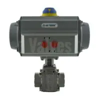 Pneumatic Actuated Starline Stainless Steel Reduced Bore Ball Valve - 1