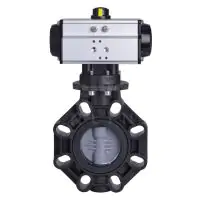 Pneumatic Actuated Extreme Butterfly Valve ABS Disc - 4