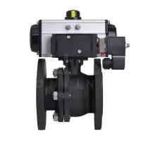 Pneumatically Actuated Carbon Steel PN16 Ball Valve - 4