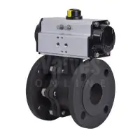 Pneumatically Actuated Carbon Steel PN16 Ball Valve - 0