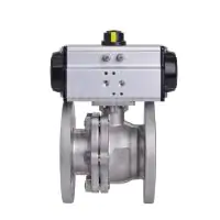 90D Pneumatic Actuated ANSI 150 Stainless Steel Ball Valve - 1