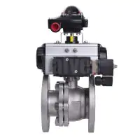 Pneumatically Actuated Stainless Steel PN16 Ball Valve - 6