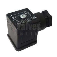 Solenoid Valve Cable Plug DIN 43650 Form A - 3