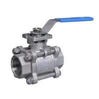 Stainless Steel Ball Valve 3 Piece Full Bore Direct Mount - 0