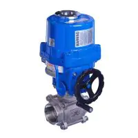 Electric Actuated Series 77 3 Piece Stainless Steel Ball Valve - 3