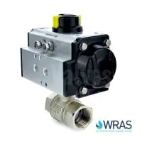 Pneumatic Actuated Screwed 2 Way Brass Ball Valve WRAS Approved - 2