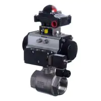 Series 22 Pneumatic Actuated 2 Piece Stainless Steel Ball Valve - 3