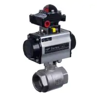 Series 22 Pneumatic Actuated 2 Piece Stainless Steel Ball Valve - 2