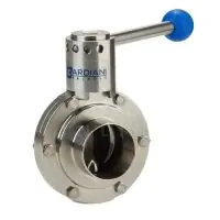 Bardiani DIN 11850-2 Plain Metric End Hygienic Butterfly Valve - 0