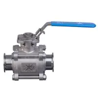 Mars Ball Valve Series 77SN 3 Piece Hygienic Tri-Clamp - 1