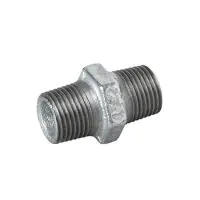 Galvanised Malleable Iron Male Hex Nipple - 0