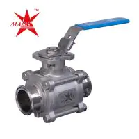 Mars Ball Valve Series 77SN 3 Piece Hygienic Tri-Clamp - 0