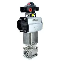 Pneumatic Actuated Economy 3 Piece Ball Valve for Steam - 4