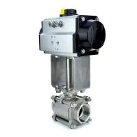 Pneumatic Actuated Economy 3 Piece Ball Valve for Steam - 2