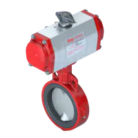 Pneumatic Actuated Bray Series 20 Wafer Butterfly Valve - Stainless Steel Disc & EPDM Liner - 0