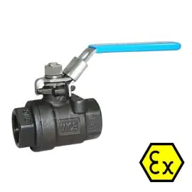 2 Piece Carbon Steel Ball Valve BSPP ATEX Approved