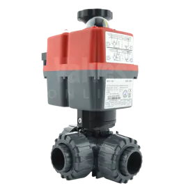 J+J Electric Actuated Durapipe PVC 3 Way Ball Valve – Imperial Solvent Socket
