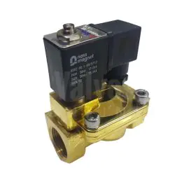 Brass Normally Open 0.5-10 Bar Servo Assisted Solenoid Valve