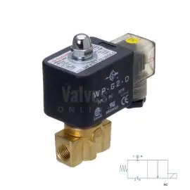 Brass Solenoid Valve 0-120 Bar Rated High Pressure 1/4"