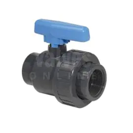 Economy PVC-U Single Union Ball Valve - Solvent Socket