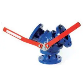 Cast Iron Ball Valve 3 Way Diverter Flanged PN16 Y Port