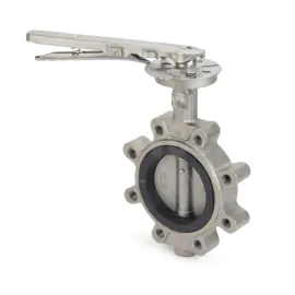 Economy PN16 Lugged Stainless Steel Butterfly Valve - Viton Liner