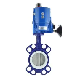 Electric Actuated NBR Lined Wafer Pattern Butterfly Valve