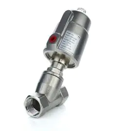 Economy Angle Seat Piston Valve with Pneumatic Actuator