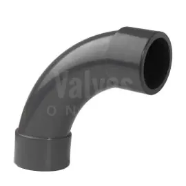 PVC 90° Plain Inch Solvent Short Radius Bend
