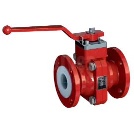 Plastrulon ANSI 150 Carbon Steel / SG Iron PFA Lined Ball Valve