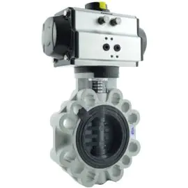 Pneumatic Actuated Durapipe FK Butterfly Valve - PVC Disc