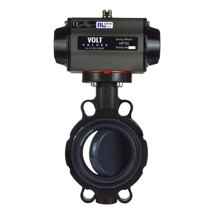 PVC Butterfly Valve with Pneumatic Actuator