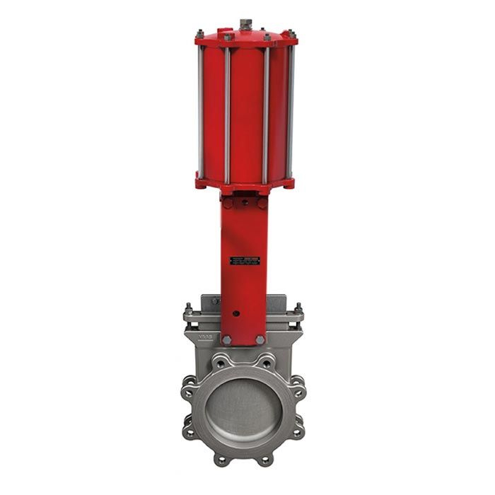 Pneumatic Operated Bray Ductile Iron Lugged PN10 Bi-Directional Knife Gate Valve