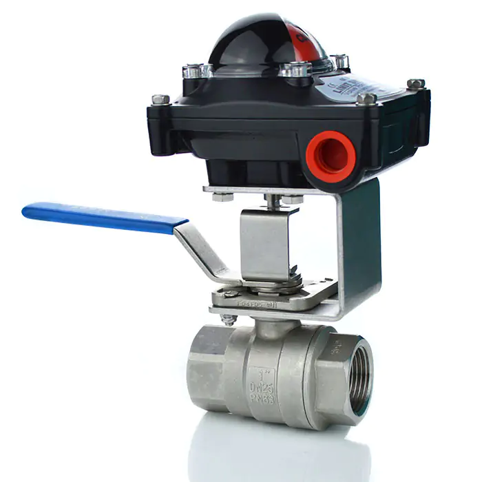 2 Piece Stainless Steel Manual Ball Valve with Limit Switchbox