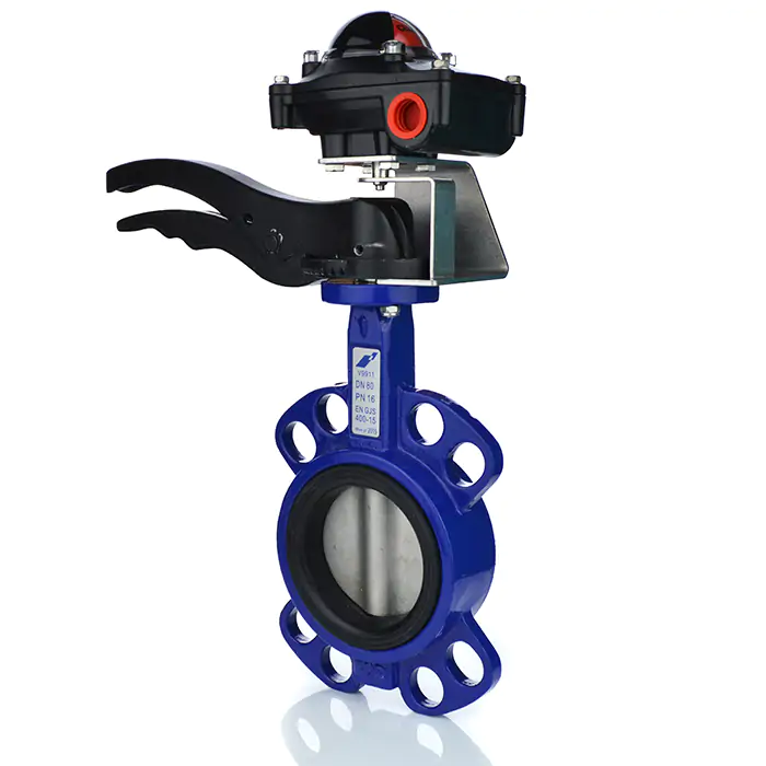Resilient Seated Wafer Butterfly Valve with Limit Switchbox
